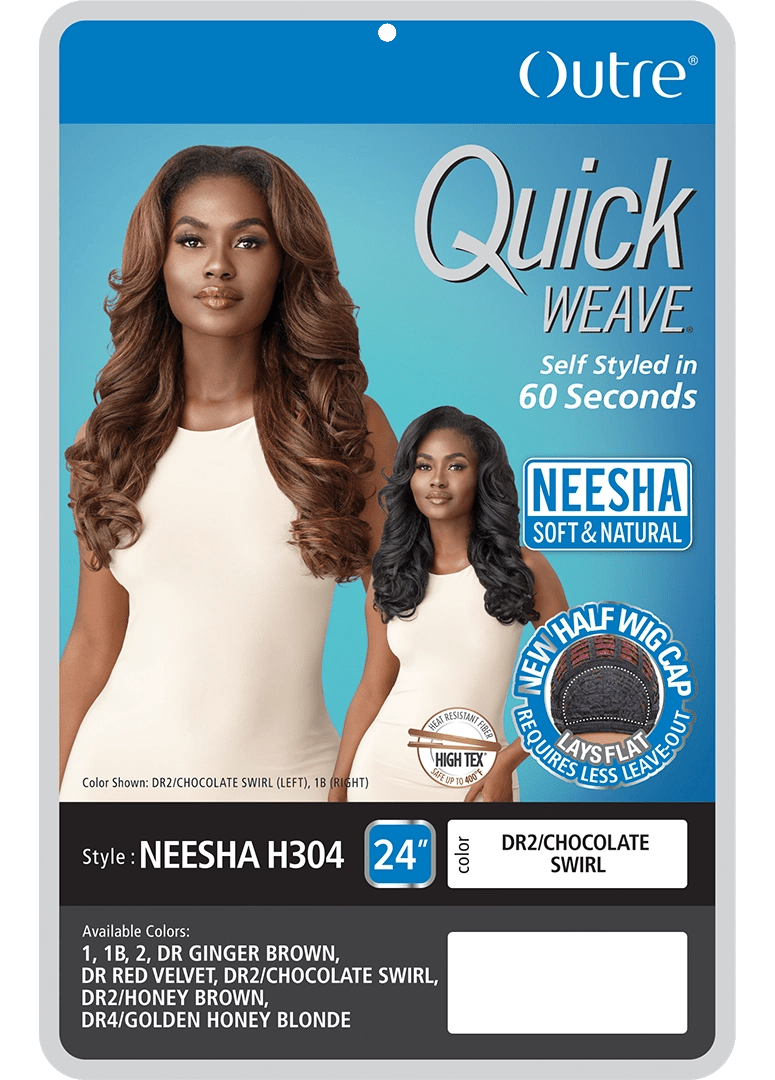 Outre Synthetic Quick Weave Half Wig - Neesha H304 - Braids and Wigs