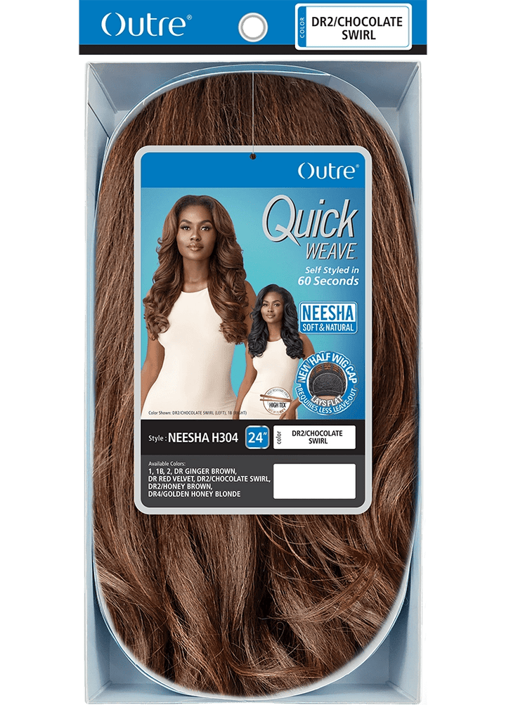Outre Synthetic Quick Weave Half Wig - Neesha H304 - Braids and Wigs