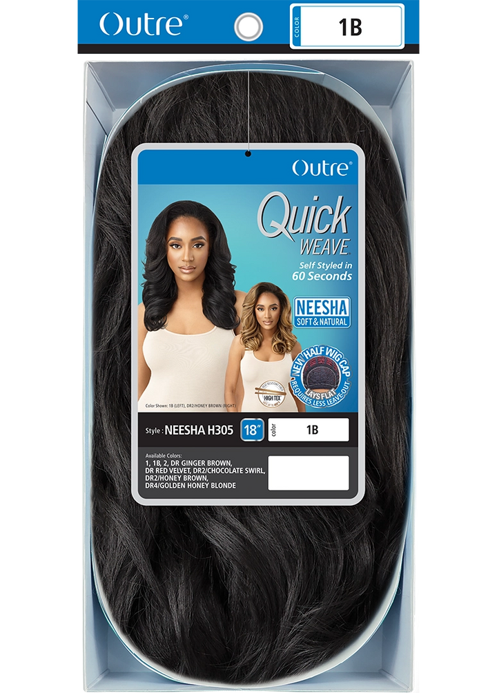 Outre Synthetic Quick Weave Half Wig - Neesha H305