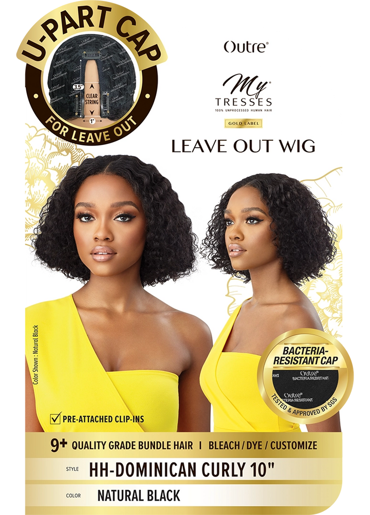 Outre Mytresses Gold Label 100% Unprocessed Human Leave Out Wig - DOMINICAN CURLY 10"