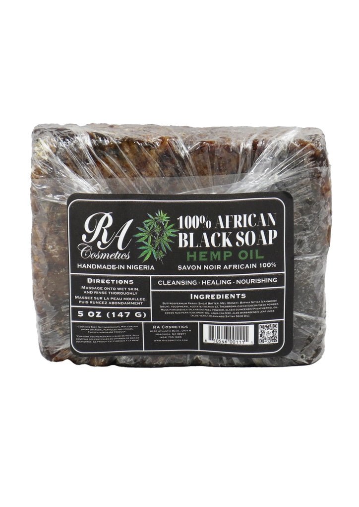Ra Cosmetics 100% Black Soap Hemp Oil (5oz) - Braids and Wigs