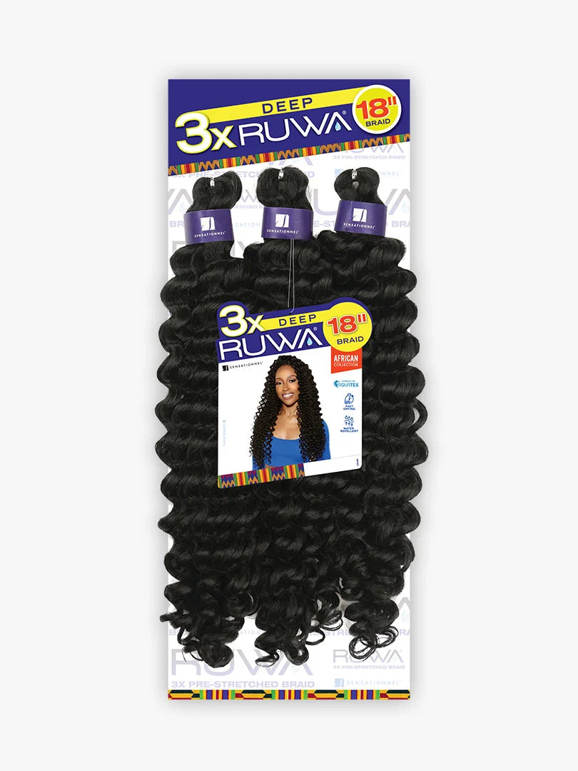 Sensationnel Ruwa Pre-Stretched Crochet Braids - 3X Deep 18"