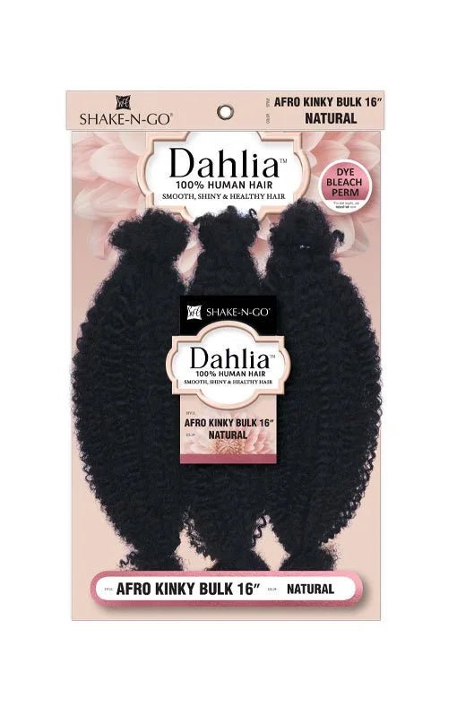 Shake - N - Go Dahlia 100% Human hair Afro Kinky Bulk 16" - Braids and Wigs