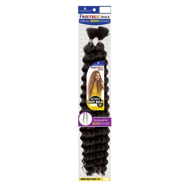 Shake N Go Freetress Bulk Braids - Boho Deep Bulk 18" - Braids and Wigs
