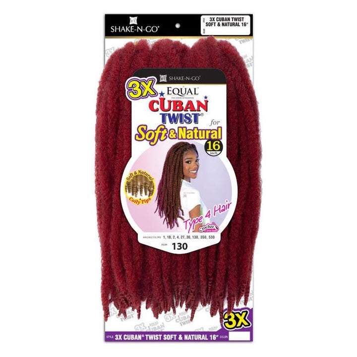Shake N Go | Equal 3X Cuban Twist Soft & Natural 16"