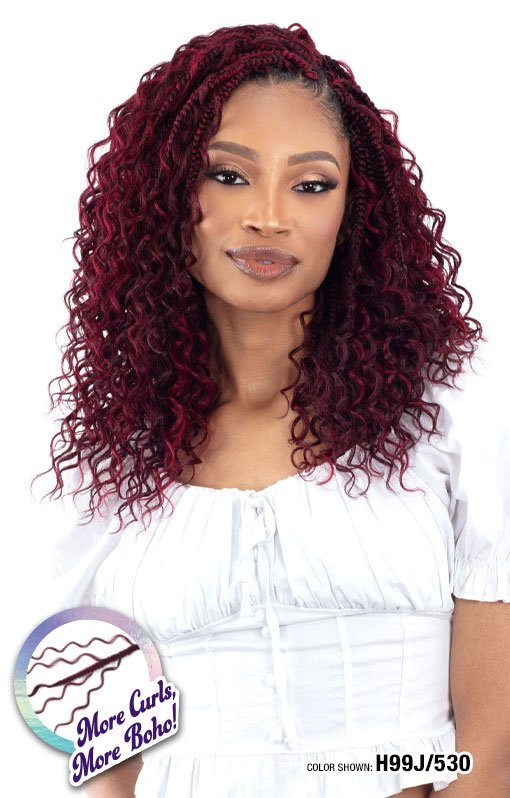 Shake N Go Freetress 3X Deep Curl Boho Braids 12"