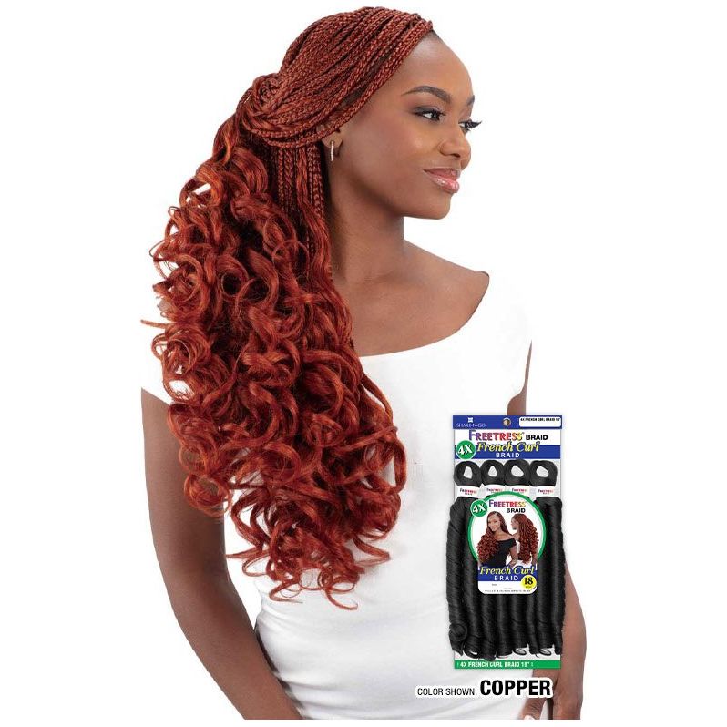 Shake N Go Freetress Synthetic Hair Crochet Braids - 4X French Curl Braid 18"