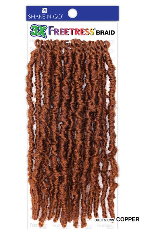 Shake N Go Freetress Synthetic Hair Crochet Braids - 3X POPPIN' LOC 12"