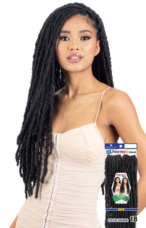 Shake N Go Freetress Synthetic Pre-Looped Crochet Braids - 3X POPPIN' LOC 22"