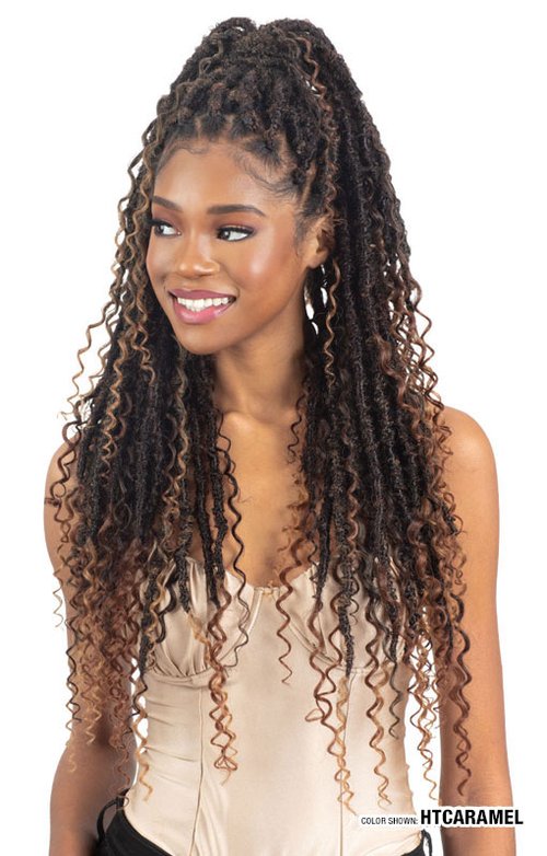 Shake N Go Freetress Synthetic Hair Pre-Looped Crochet Braids - 2X REBEL DISTRESSED LOC 22"