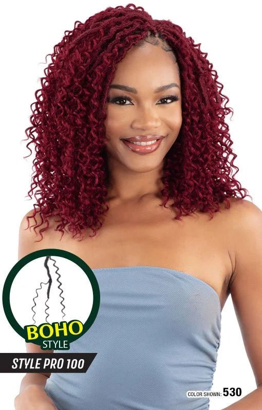 Freetress Style Pro 100 Pre - Looped Crochet Braid - Nita Boho Loc 10" - Braids and Wigs