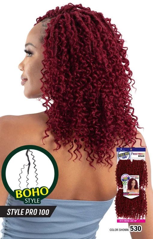 Freetress Style Pro 100 Pre - Looped Crochet Braid - Nita Boho Loc 10" - Braids and Wigs
