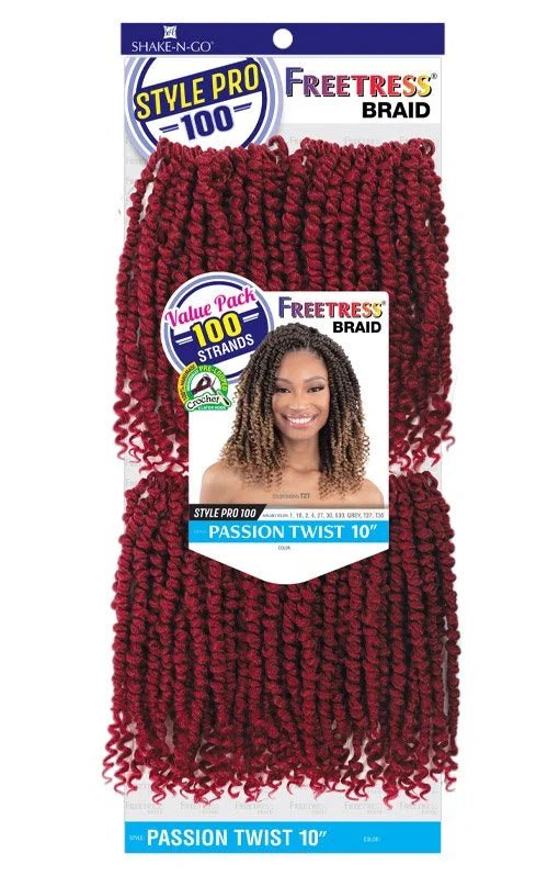 Freetress Style Pro 100 Pre - Looped Crochet Braid - Passion Twist 10" - Braids and Wigs
