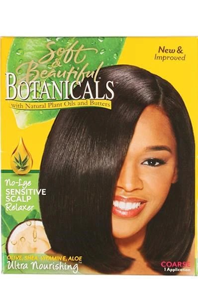 Soft & Beautiful Botanicals No - Lye Sensitive Scalp Relaxer Kit - Braids and Wigs