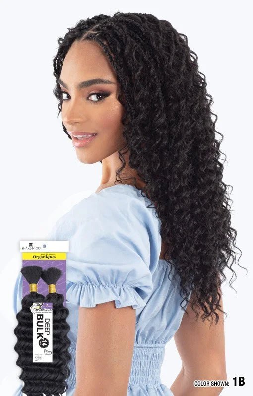Shake N Go Organique Human Hair Blend - Deep Bulk 14" - Braids and Wigs