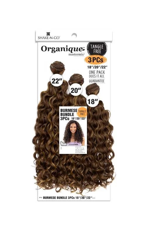 Shake N Go Organique Weave - Burmese Bundle 3 Pcs 18"/20"/22" - Braids and Wigs