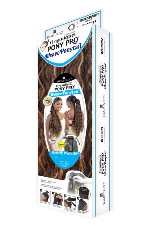 Shake N Go Freetress Organique Pony Pro Weave Ponytail - BREEZY WAVE 26"