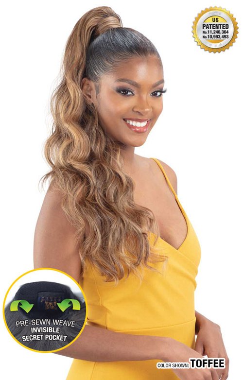 Shake N Go Freetress Organique Pony Pro Secret Pocket Ponytail - LOOSE WAVE 26"