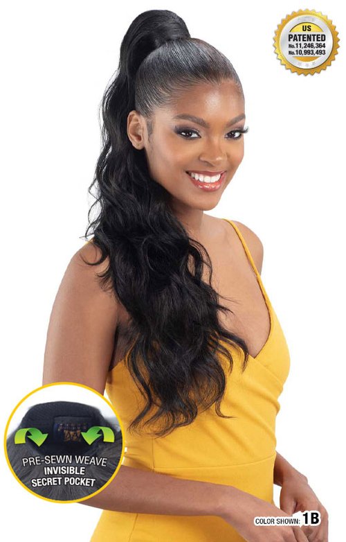 Shake N Go Freetress Organique Pony Pro Secret Pocket Ponytail - LOOSE WAVE 26"