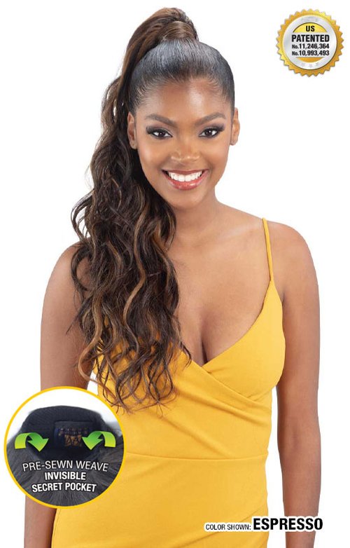 Shake N Go Freetress Organique Pony Pro Secret Pocket Ponytail - LOOSE WAVE 26"