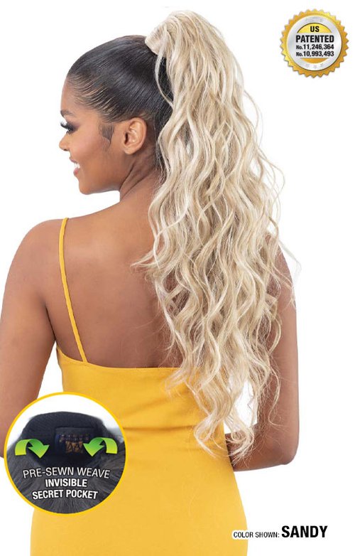 Shake N Go Freetress Organique Pony Pro Secret Pocket Ponytail - LOOSE WAVE 26"