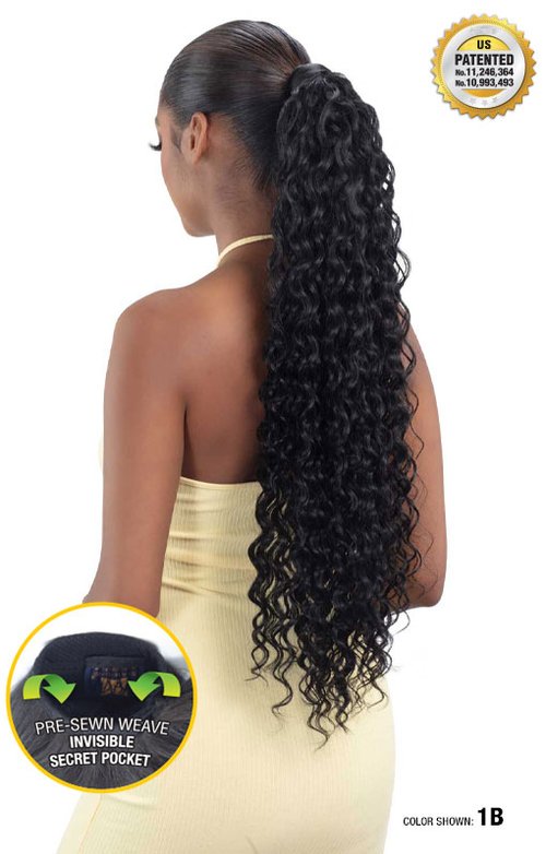 Shake N Go Freetress Organique Pony Pro Secret Pocket Ponytail - SPANISH CURL 26"