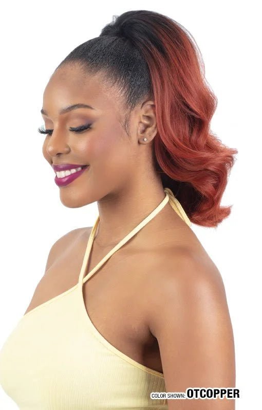 FreeTress Equal Drawstring Ponytail Lite Misty Wave 14" - Braids and Wigs