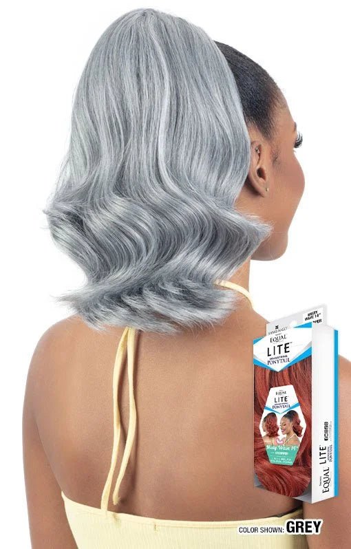 FreeTress Equal Drawstring Ponytail Lite Misty Wave 14" - Braids and Wigs