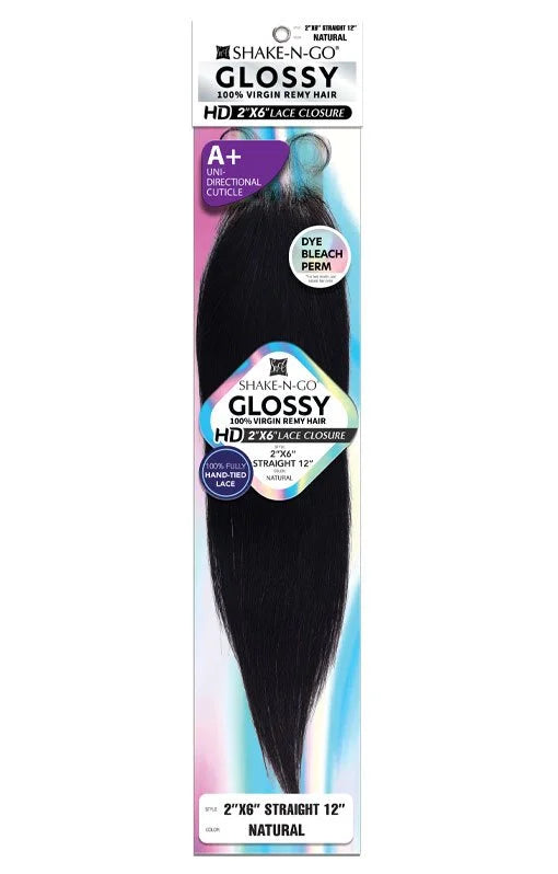 Shake-N-Go Glossy - 2x6 Straight 12" Lace Closure