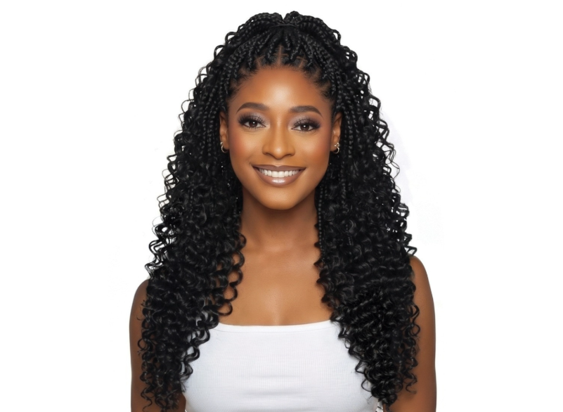 Mane Concept Micro Crotchet Human Hair StyleMix Feather Deep Wave 18‘’