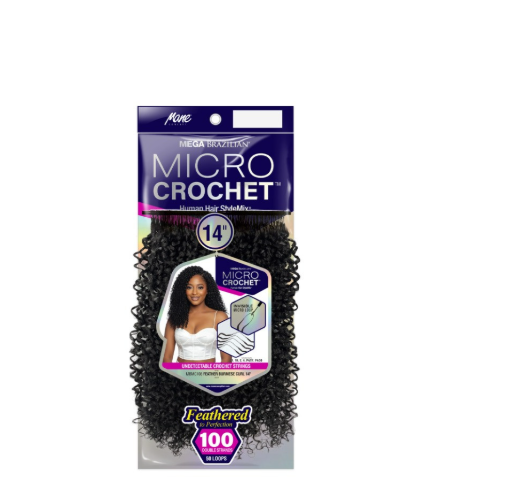 Mane Concept Micro crotchet Human Hair StyleMix Feather Burmese Curl 14‘’