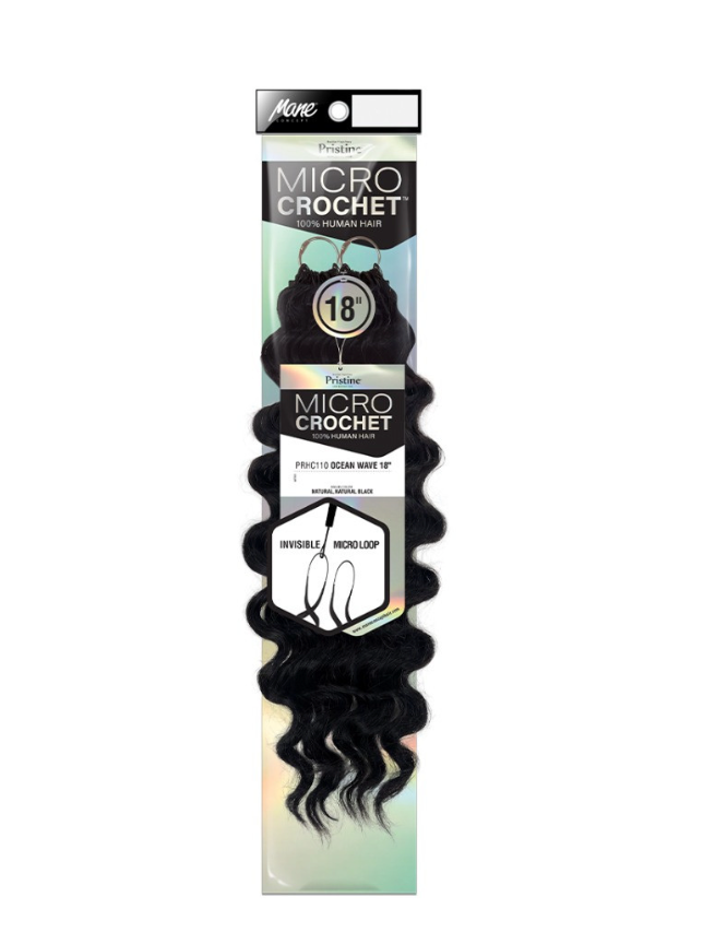 Mane Concept Feather Micro Crotchet Ocean Wave 18‘’