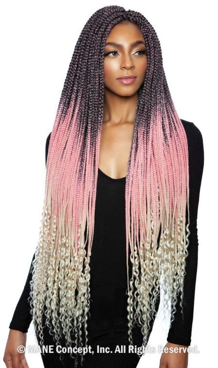 Afri-Naptural 3X Ivy Box Braid 32" Pre-Braided Crochet Hair | Mane Concept BOX311 - Braids and Wigs