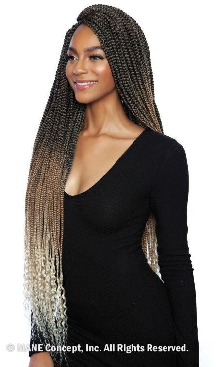 Afri-Naptural 3X Ivy Box Braid 32" Pre-Braided Crochet Hair | Mane Concept BOX311 - Braids and Wigs