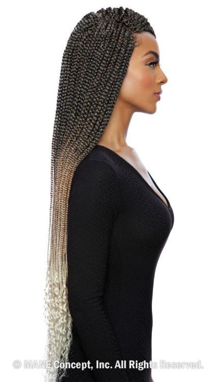 Afri-Naptural 3X Ivy Box Braid 32" Pre-Braided Crochet Hair | Mane Concept BOX311 - Braids and Wigs