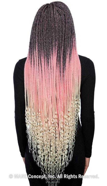 Afri-Naptural 3X Ivy Box Braid 32" Pre-Braided Crochet Hair | Mane Concept BOX311 - Braids and Wigs