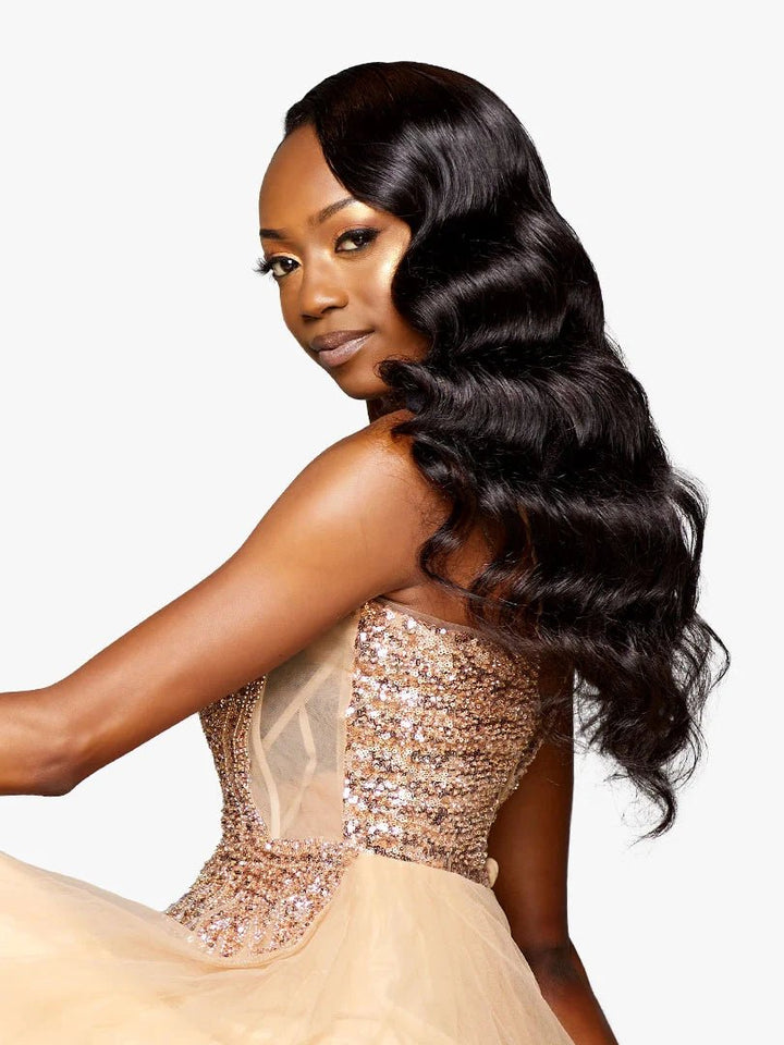 Sensationnel Lunique 15A 100% Virgin Remy Human Hair 2×6 HD Lace Closure – Body Wave 18" - Braids and Wigs