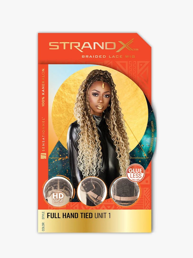 Sensationnel Strand X Glueless HD Full Lace Hand - Tied Braided Wig - UNIT 1 - Braids and Wigs