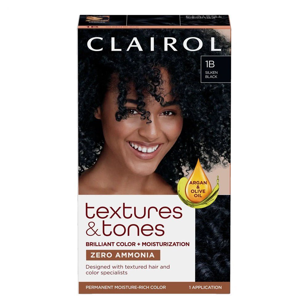 Clairol Textures & Tones - 1B Silken Black - Braids and Wigs