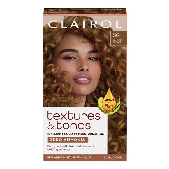Clairol Textures & Tones Hair Color - 5G Caramel Brown - Braids and Wigs