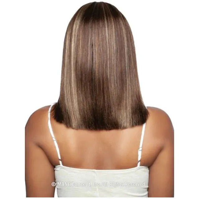 Mane Concept Trill 100% Unprocessed Human Hair HD Lace Front Wig - Tr214 11A Straight Blunt Cut 14" - Braids and Wigs