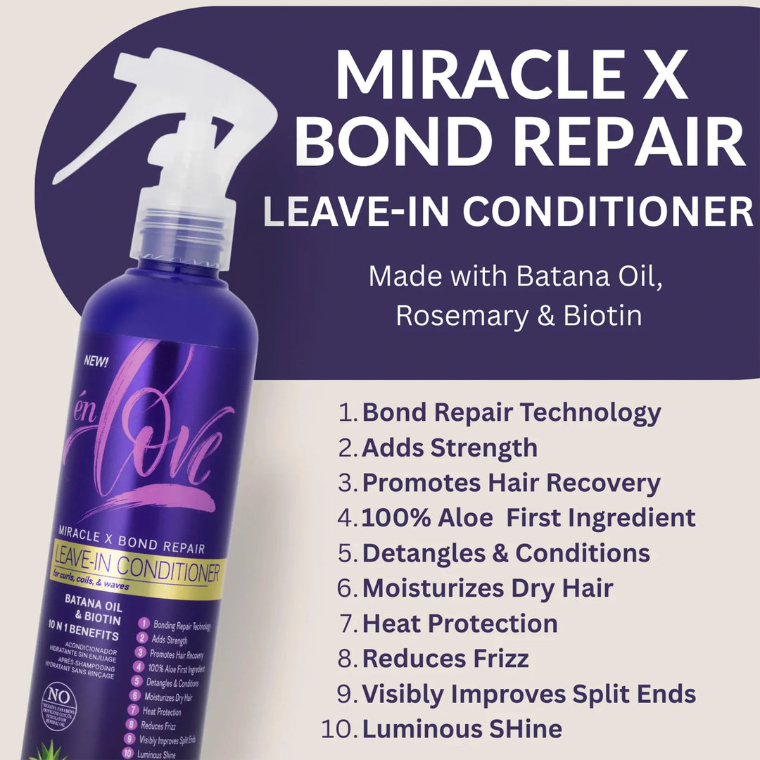 En Love Miracle X Bond Repair Leave In Conditioner Batana & Biotin (7.27oz)
