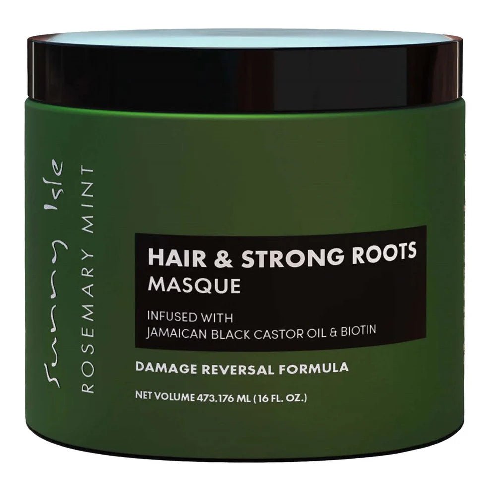 Sunny Isle Rosemary Mint Hair & Strong Roots Masque (16oz) - Braids and Wigs