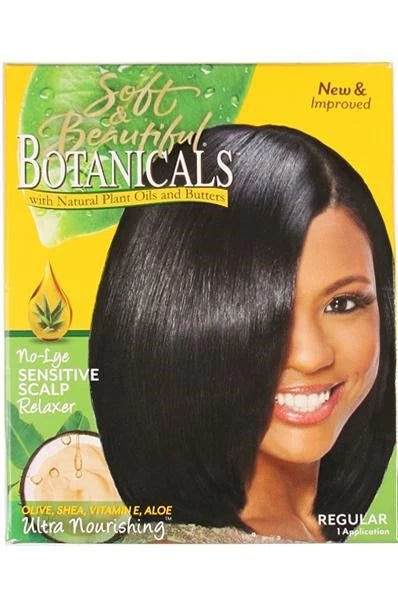 Soft & Beautiful Botanicals No - Lye Sensitive Scalp Relaxer Kit - Braids and Wigs
