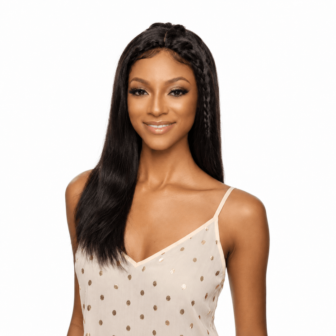 Mane Concept 100% Unprocessed Human Hair Trill 13A HD 13x4 Wig - Straight 22" - Braids and Wigs