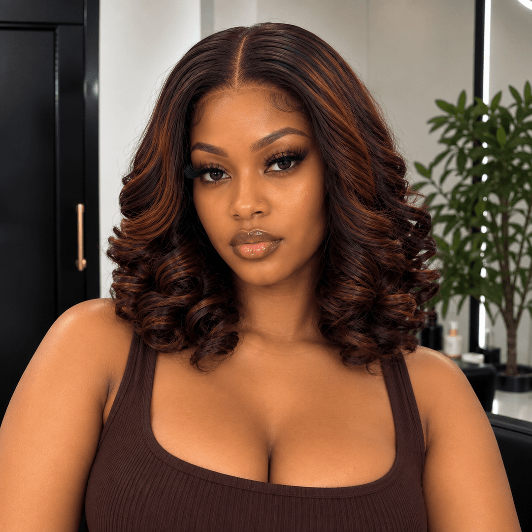 Luxury 2X6 Human Hair Bob Wig – 10" Bouncy - Braids and Wigs