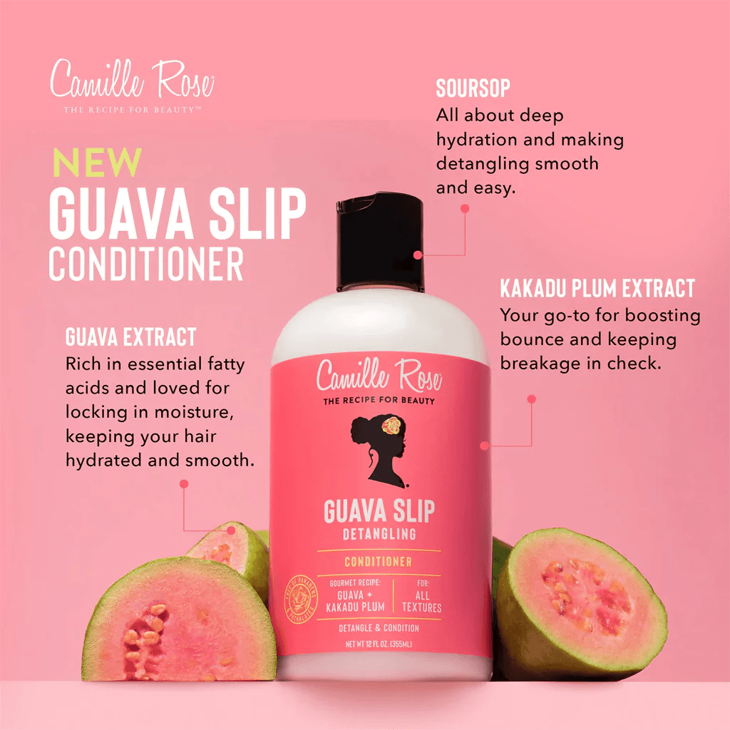 Camille Rose Guava Slip Detangling Conditioner (12 Oz) - Braids and Wigs