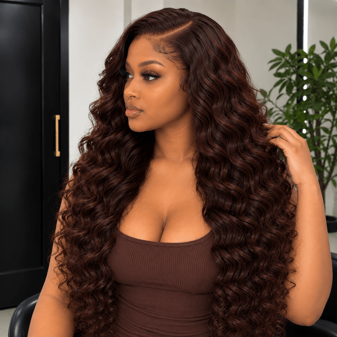 Luxury Human Hair Wig Raw 5x5 Hair 28" Curly - Braids and Wigs