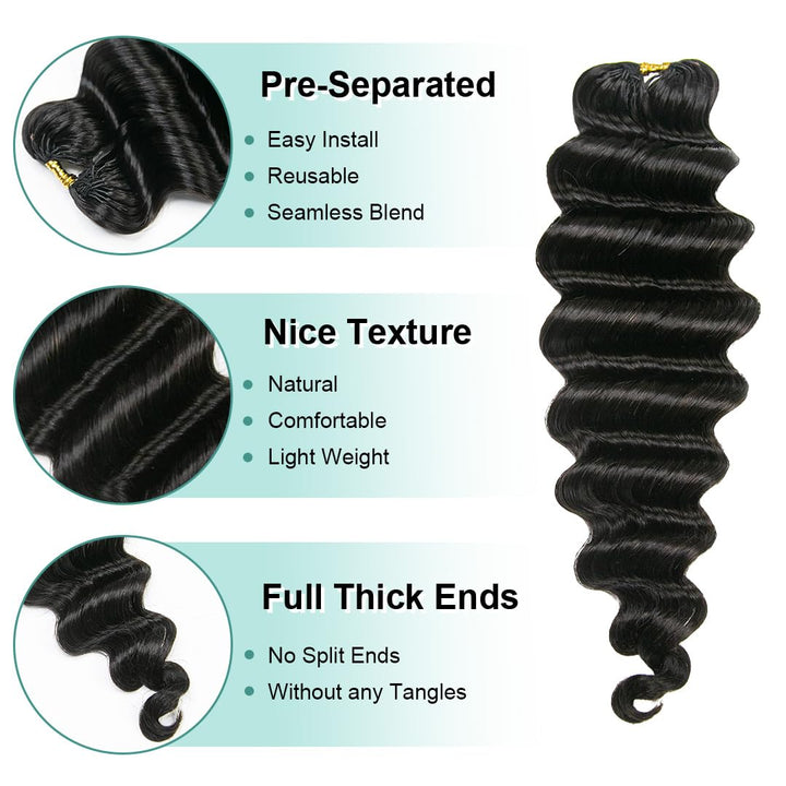 Prestige Miracle Knots Crochet Braids 18" Deep Wave - Braids and Wigs
