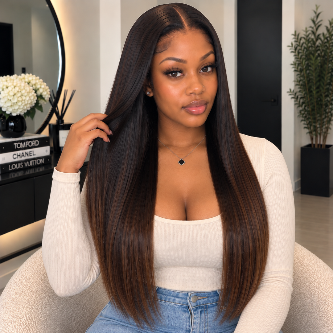 Luxury 2X6 Human Hair Wig Raw Hair 22" – Bone Straight